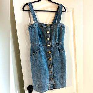 Michael Kors button-front sleeves denim dress Size 4